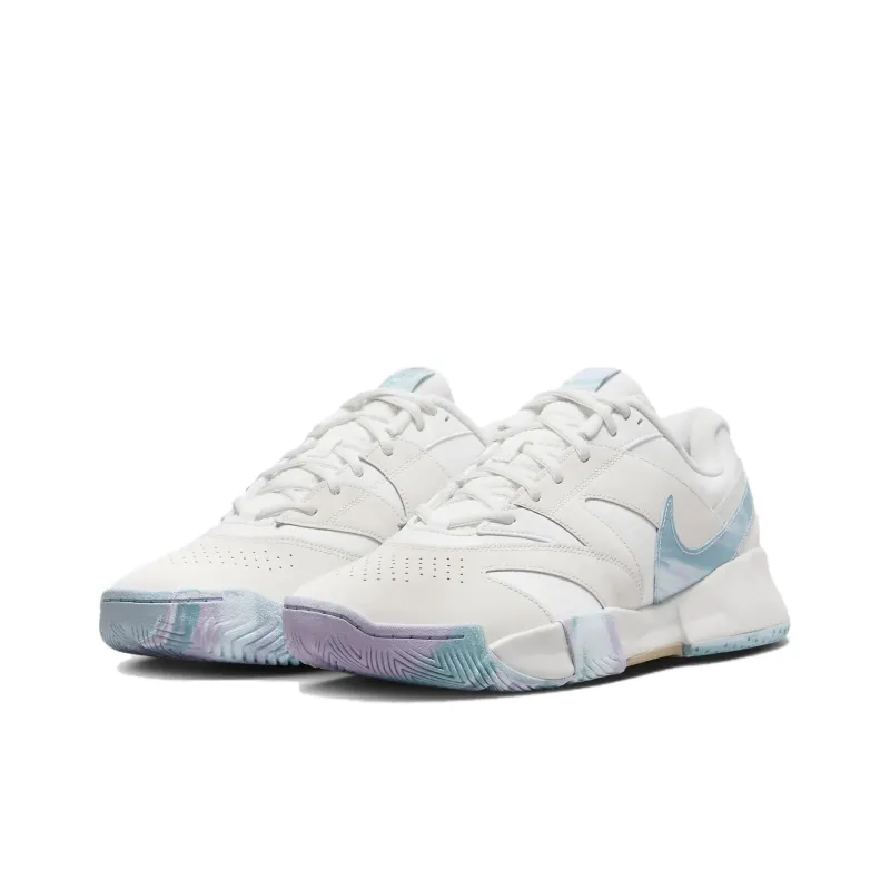 Nike Court Lite 4 Premium Leather Summit White Phantom Denim Turquoise Hemp-2