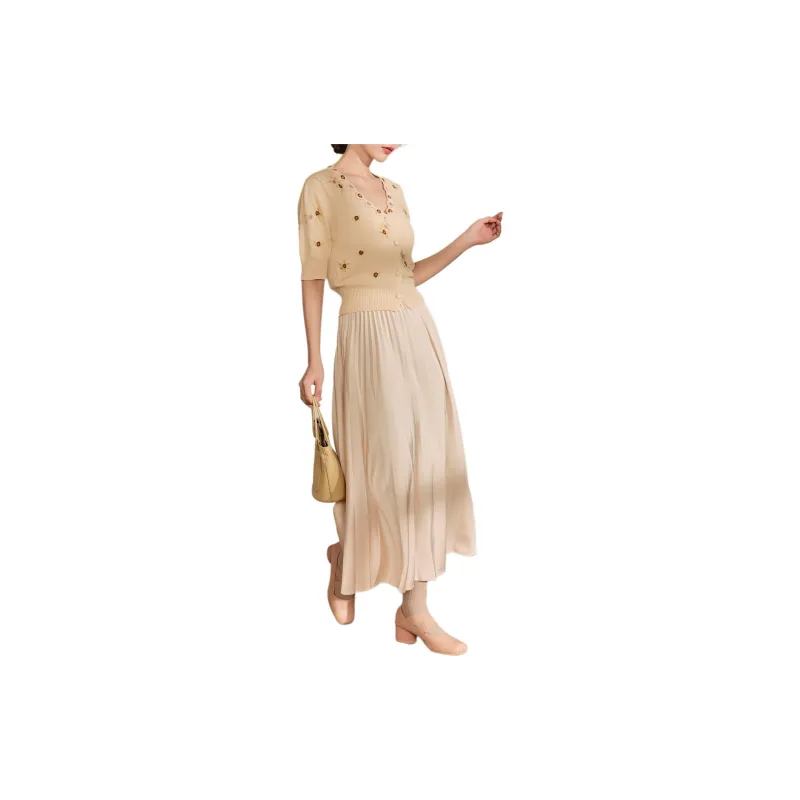 QIAOYUHUAZUN Knitwear Women's Beige-1