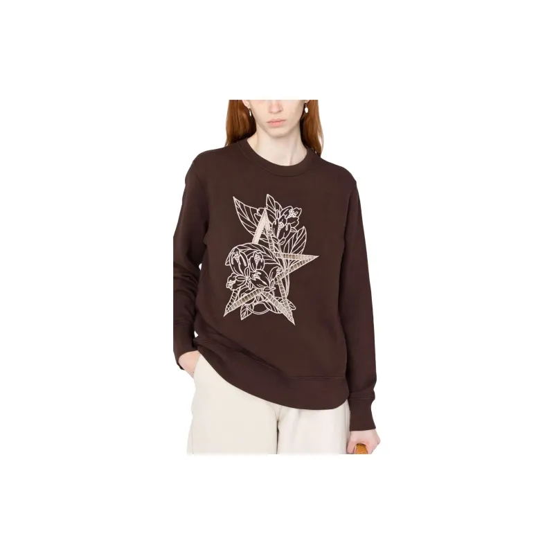 Golden Goose Sweatshirts Women's Dark Brown-4