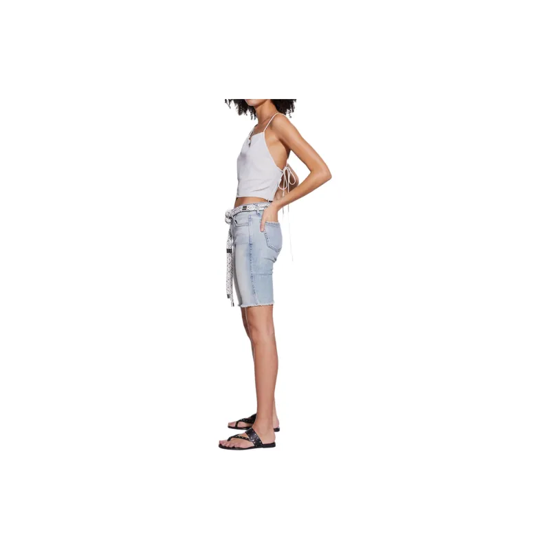 IRO NIGHT Denim Shorts Women's Blue-3