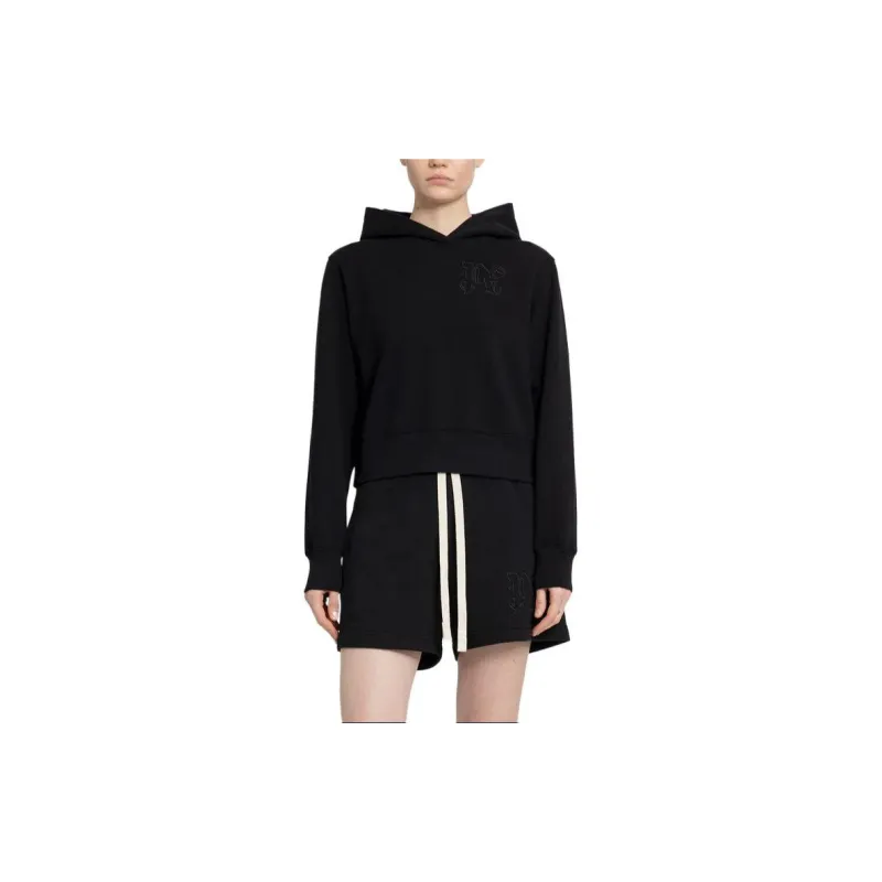PALM ANGELS Monogram Embroidered Hoodie-1