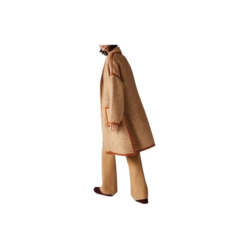 Loro Piana Velvet feel Coat Women's Brown-3