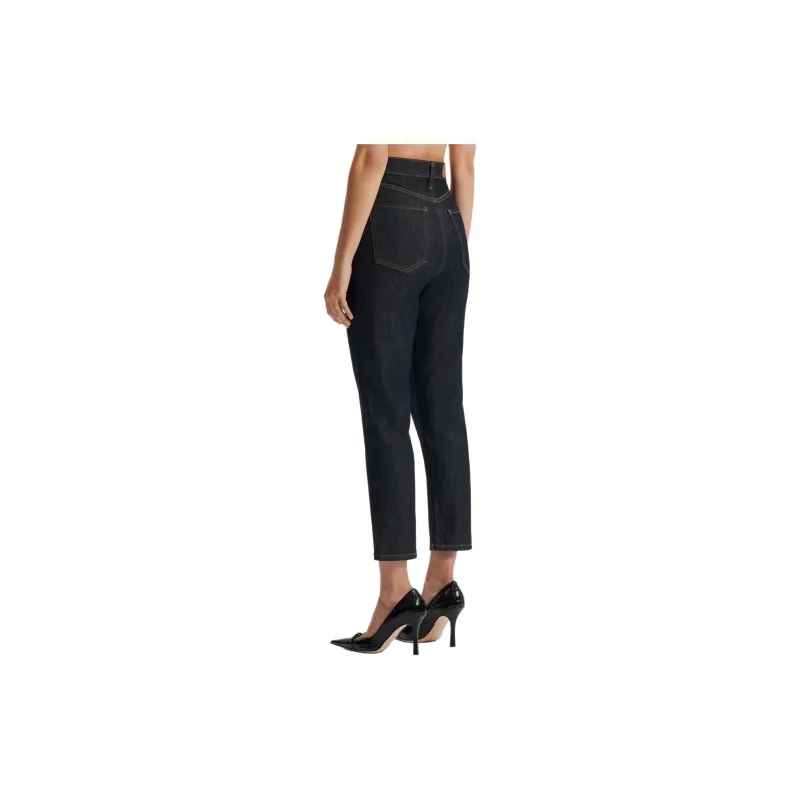 SCANLAN THEODORE High Rise Straight Crop Jean Jeans Women's Indigo/Indigo Blue-2