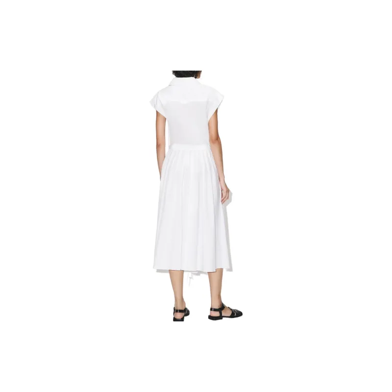ZARA Short Sleeved Dresses Women's White-2