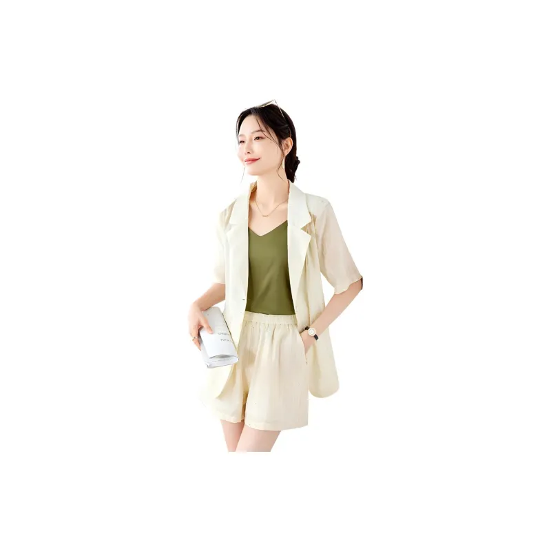 TERRE BLEUE Casual Suit Women's Apricot-2