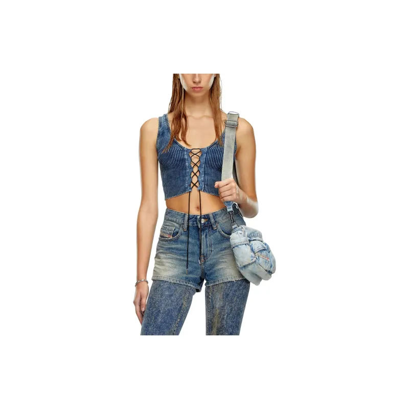 DIESEL Lace up Crop Top-2