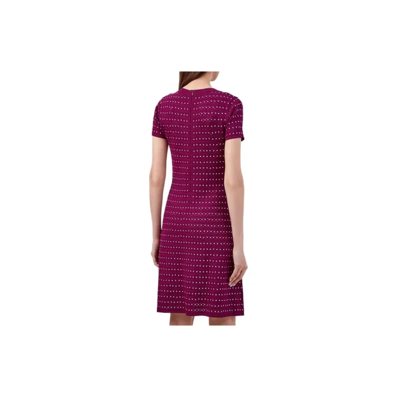 MICHAEL KORS MMK Short Sleeved Dress Women's Rose Red-3
