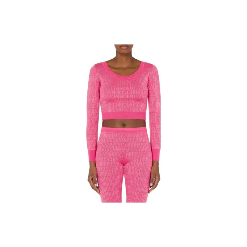 MOSCHINO Allover Logo Knitted Jumper-1