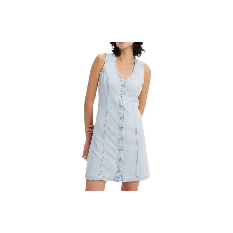 Levi's Sleeveless Dress Women's Light Blue-4