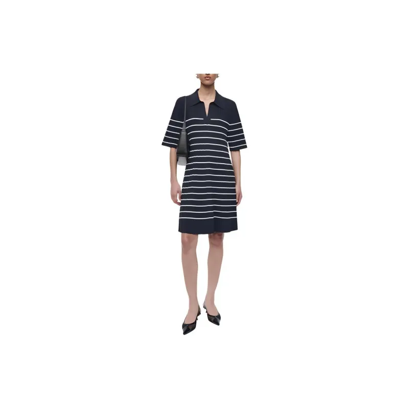 COS Short Sleeved Dresses Women's Navy Blue-1