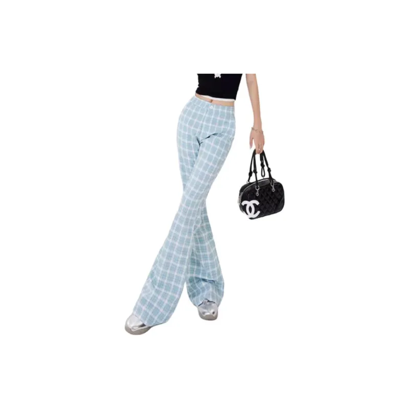 ZNZX Casual Pants Women's Light Blue-3