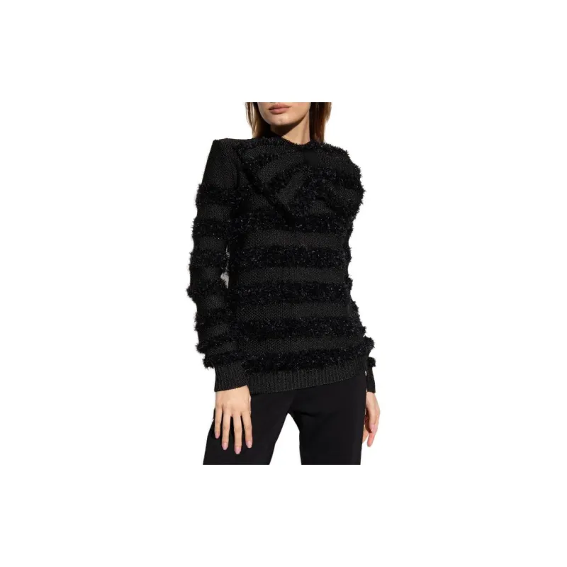 BALMAIN Metallic Panelled Jumper-1
