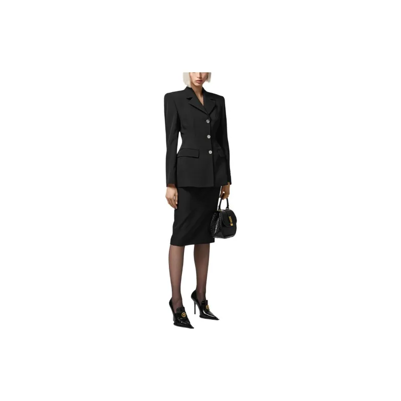 VERSACE Grain De Poudre Button Up Blazer-3
