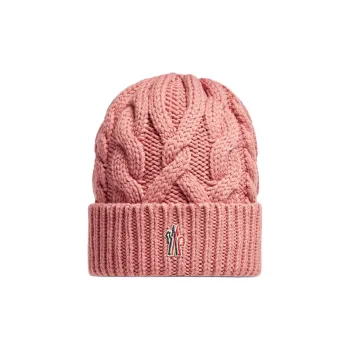 Moncler Logo Embroidered Ribbed Beanie