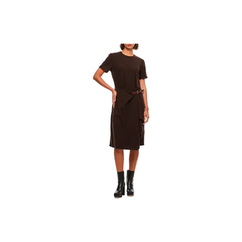 Polo Ralph Lauren Short Sleeved Dresses Women's Brown-2