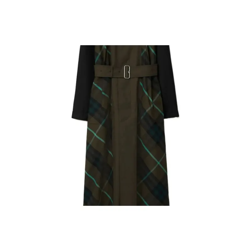 Burberry Check Plaid Belted Reversible Trench Coat-6