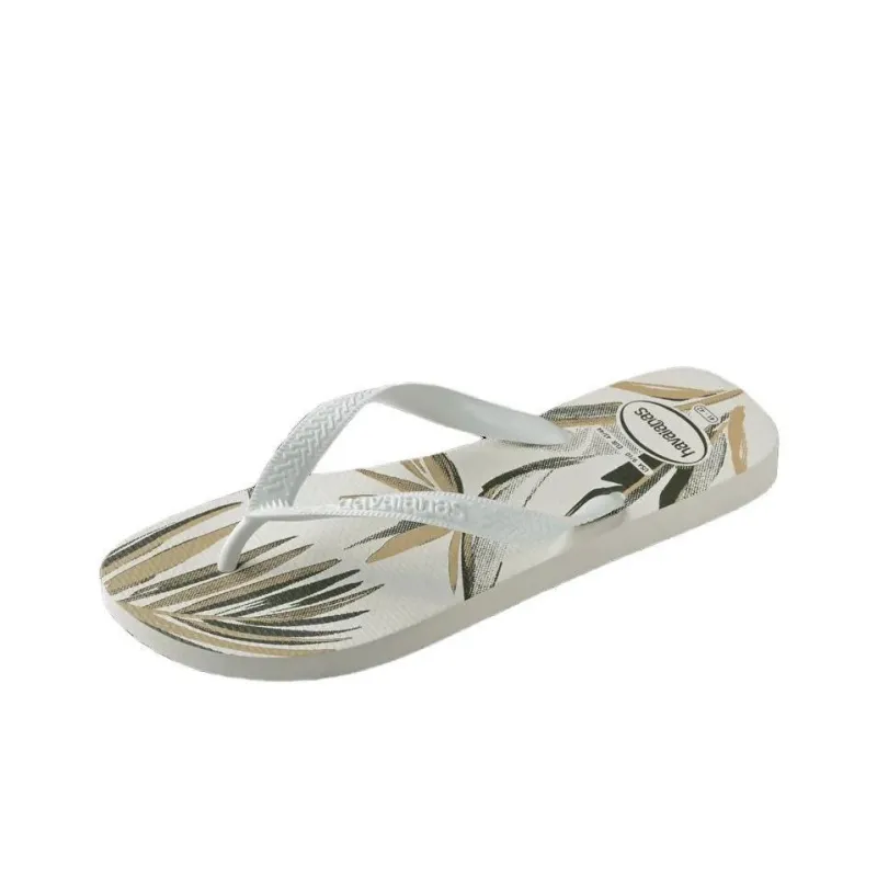 Havaianas Rubber Sole Abrasion Resistant Flip Flops Unisex Gray-2