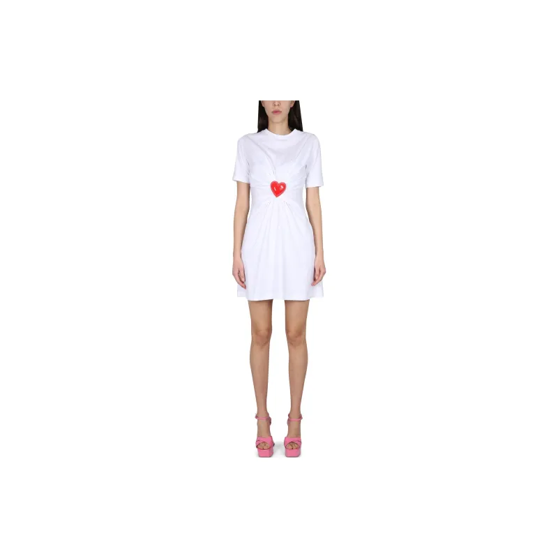 MOSCHINO Short Sleeved Dresses Women's White-1