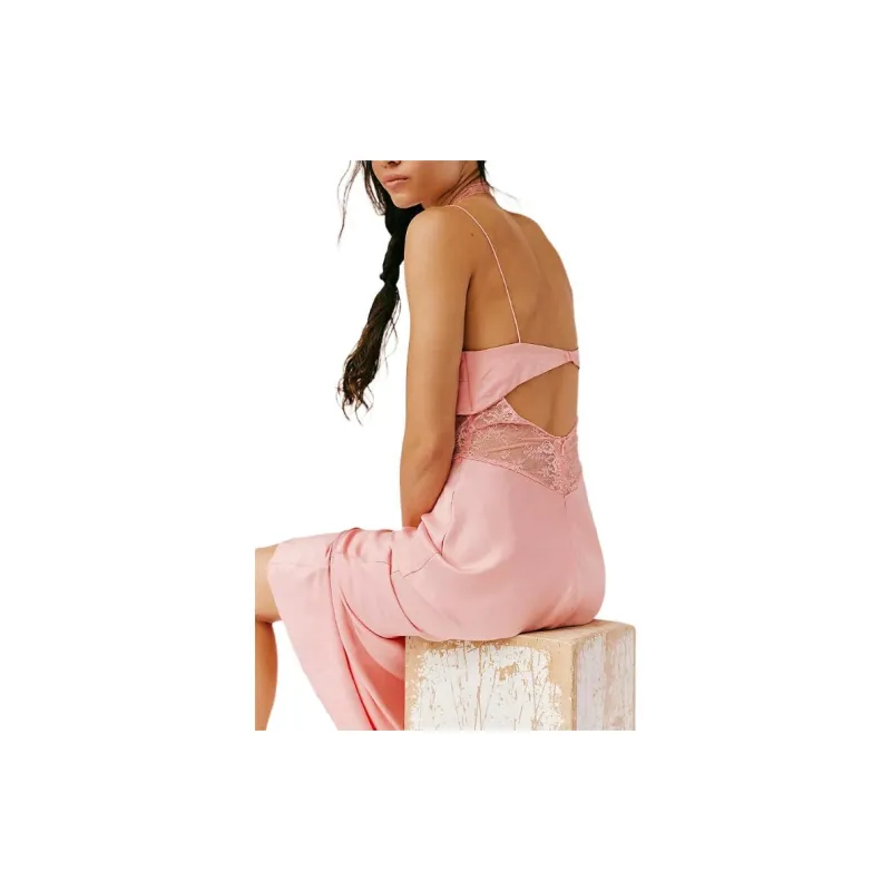 BEC+BRIDGE Liv Halter Maxi Dress Slip Dresses Women's Pink Sherbet-3