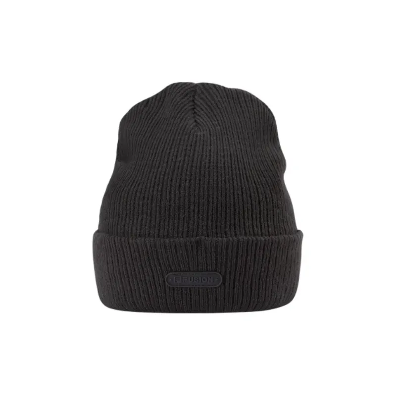 FILA FUSION Acrylic Beanies Unisex Dark Charcoal Gray-1