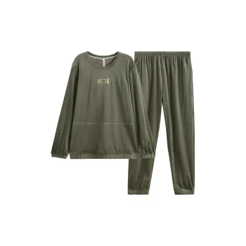 FENTENG Pajama Set Men's Olive Green