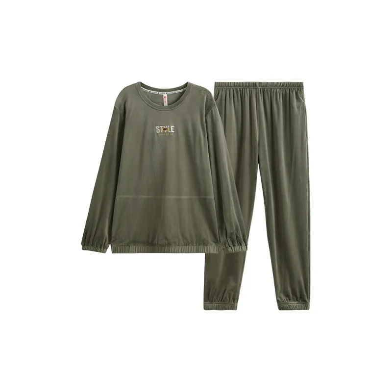FENTENG Pajama Set Men's Olive Green-0