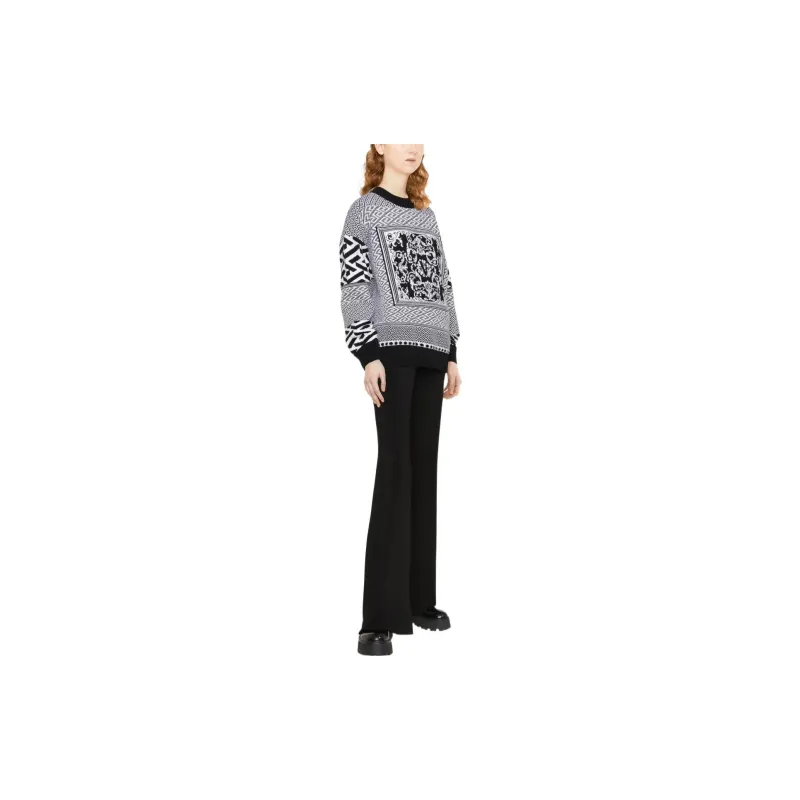 VERSACE Cashmere Sweaters Women's Gray-2