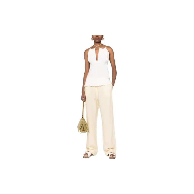 TOTEME SS23 Casual Pants Women's Vanilla White-1