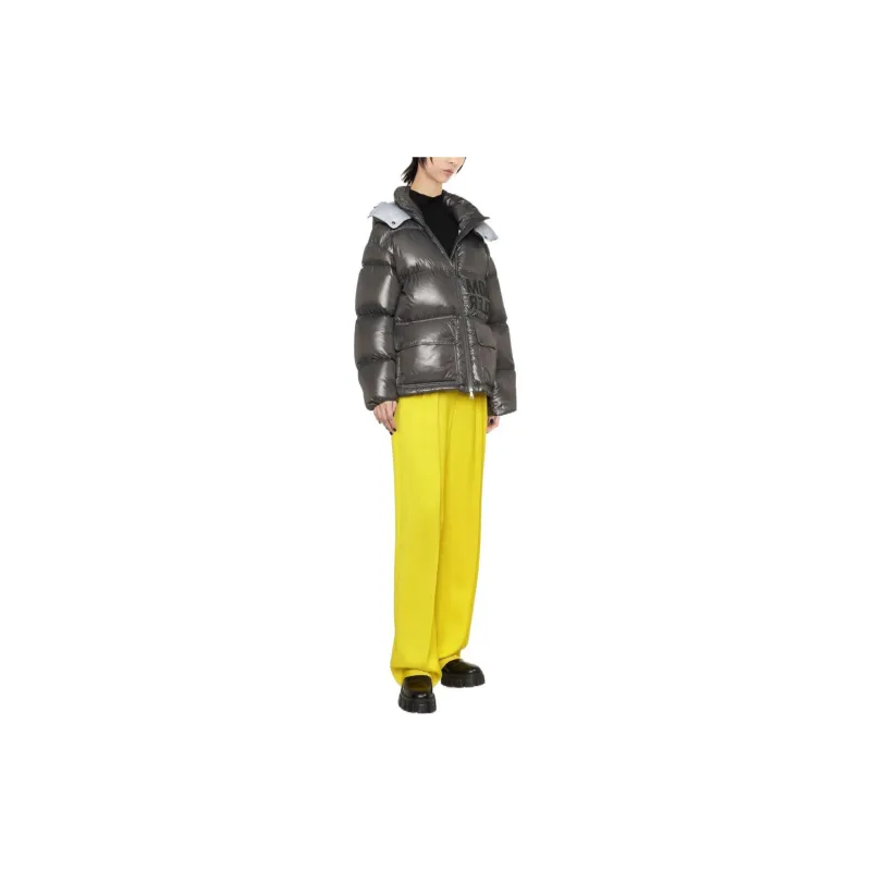 Moncler Women's Abbaye Short Down Jacket Dark Grey-1