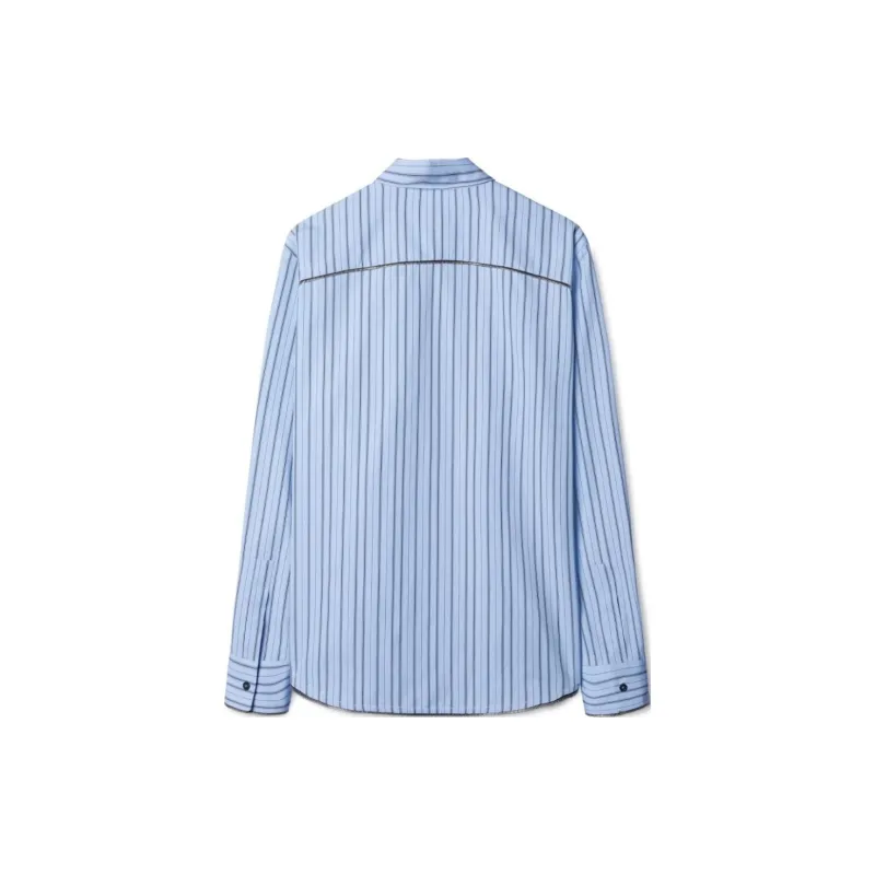 OFF WHITE Zip embellished Striped Cotton Shirt-1