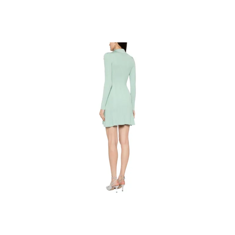 Self portrait Long Sleeved Dresses Women's Mint Green-3