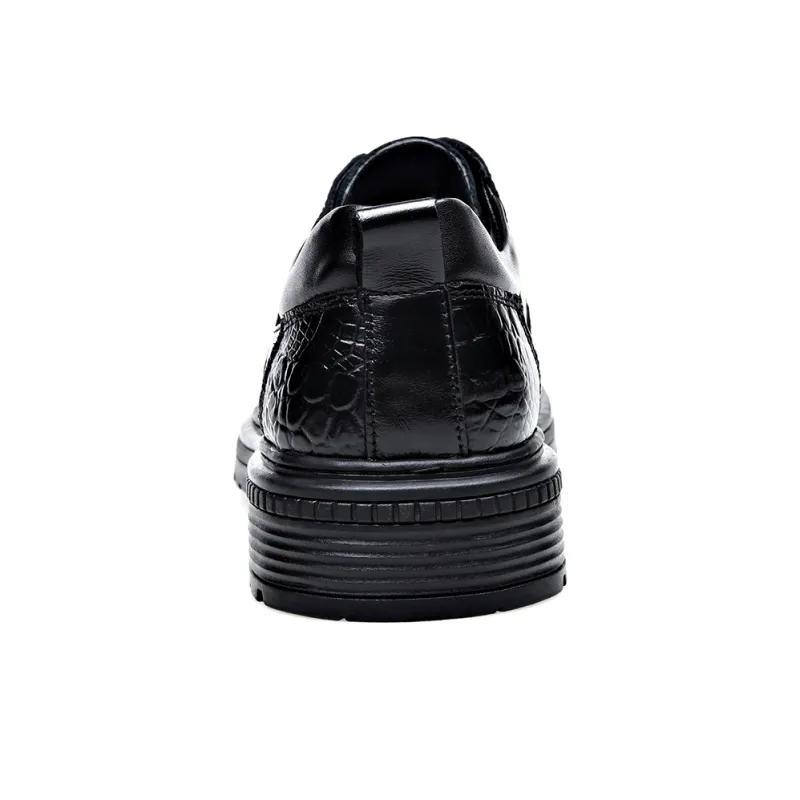 EGCHI Men's Casual Shoes Men Low Top Black/Brown-3