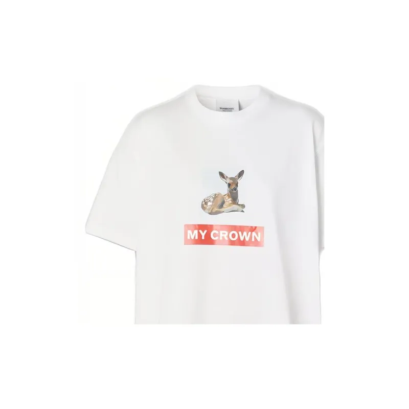 Burberry Women'ss Montage Print T shirt White-4