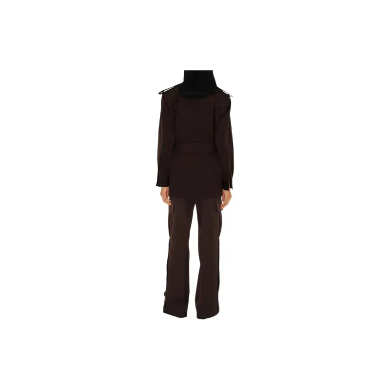 Burberry Wide leg Wool Cargo Trousers-2