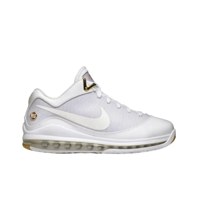 Nike LeBron 7 Low White Metallic Gold-1