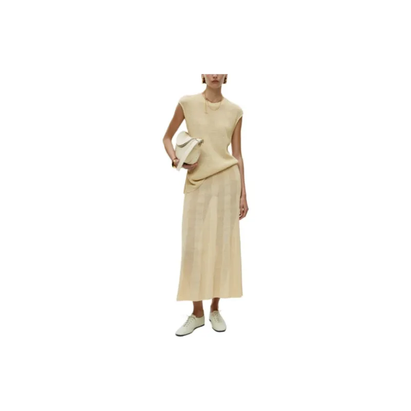ARKET Casual Long Skirts Women's Cream-3