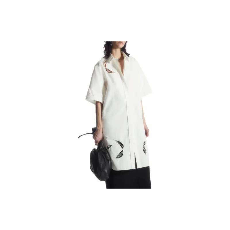COS Short Sleeved Dresses Women's White-1