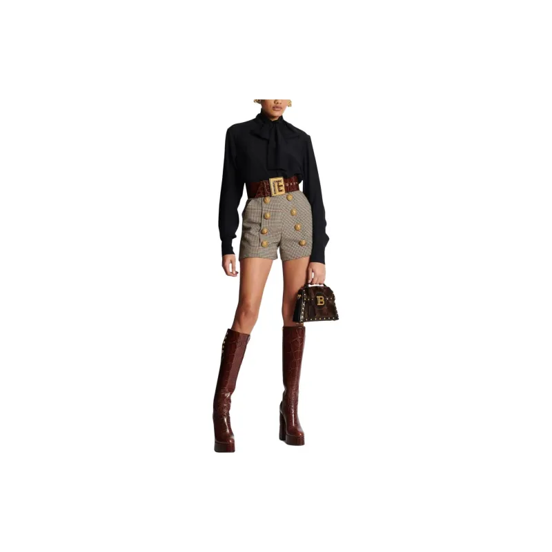 BALMAIN Bow detail Buttoned Blouse-1