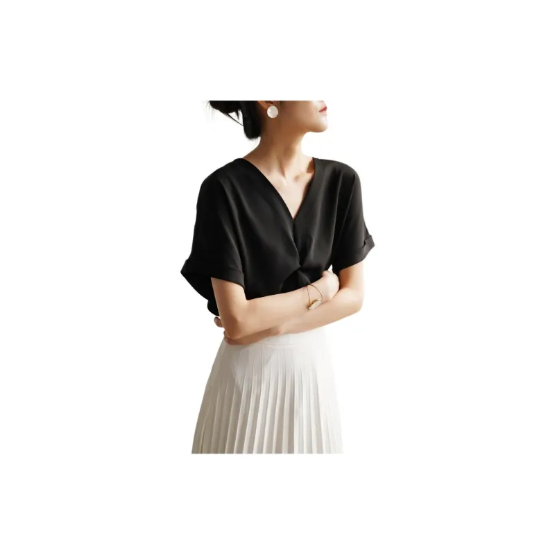 SHALLOW STREAMS Shirt Women's Classic Black-1