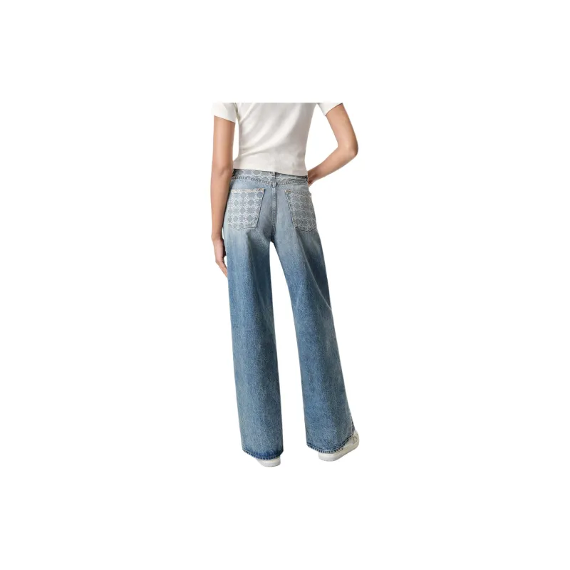 AMIRI High Waist Wide Leg Jeans-2