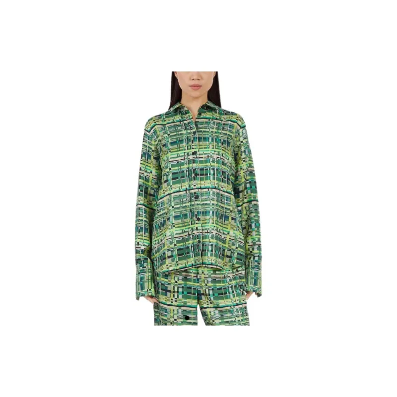 Ferragamo Checked Satin Shirt-2