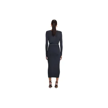 Self-portrait Long-Sleeved Dresses Women's Dark Dusty Gray