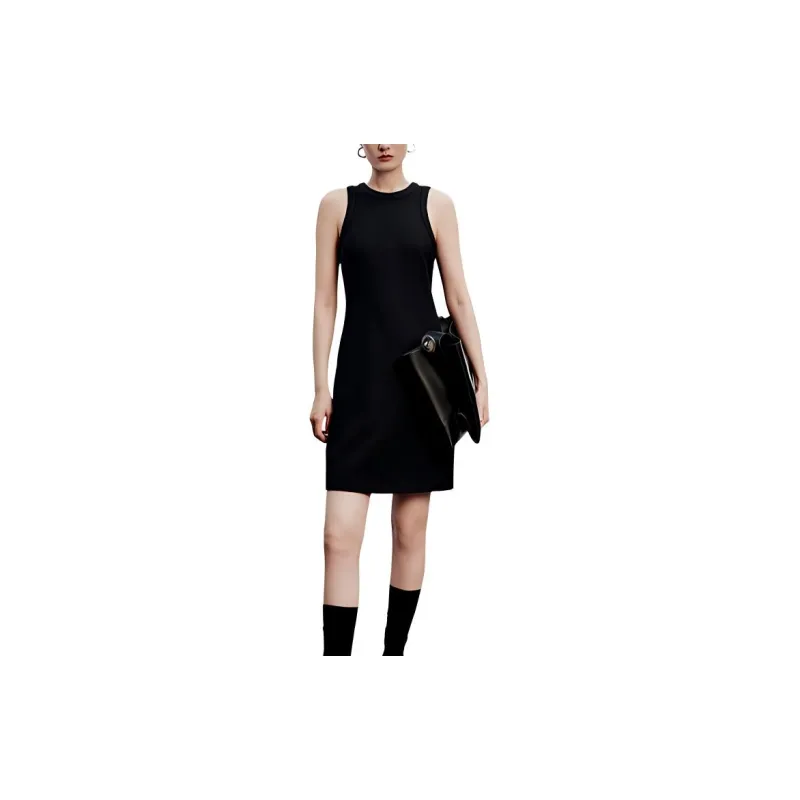 Roselingling Sleeveless Dress Women's Elegant Black-1