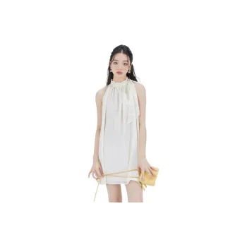 DEAR DEER PUFF Sleeveless Dress Women's White
