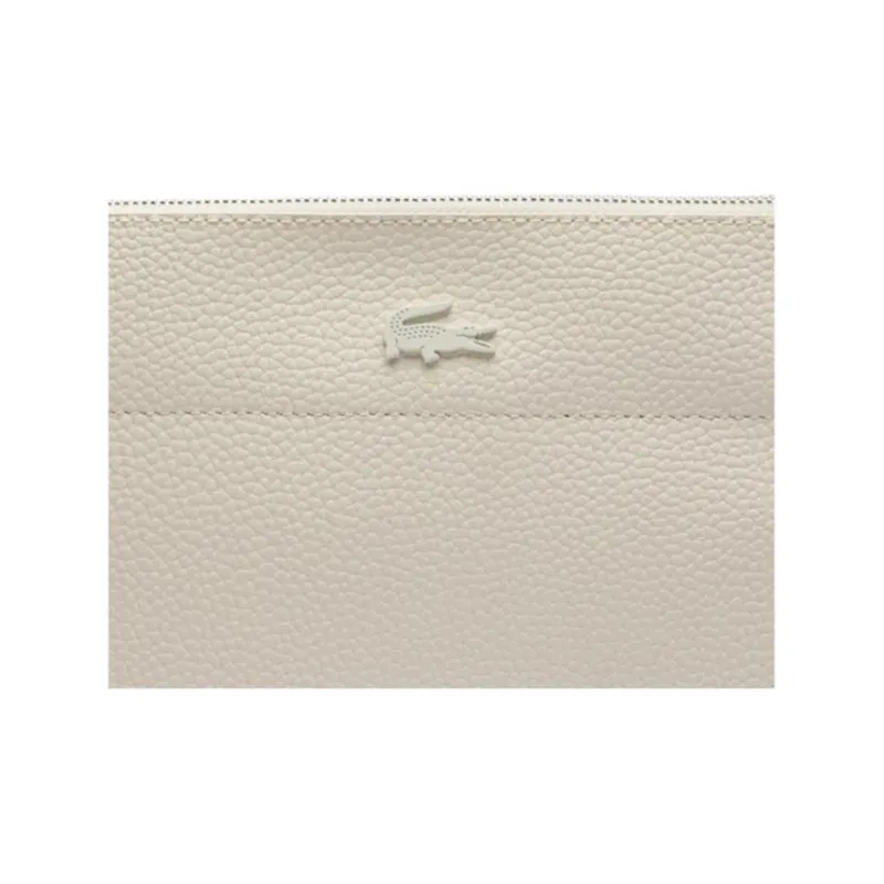 LACOSTE Synthetic Leather Clutch Women's White & Blue-3