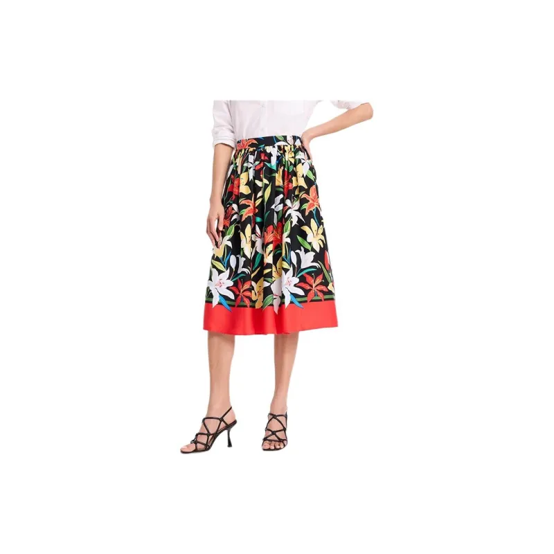 Kate Spade SS24 Casual Long Skirts Women's Black-4