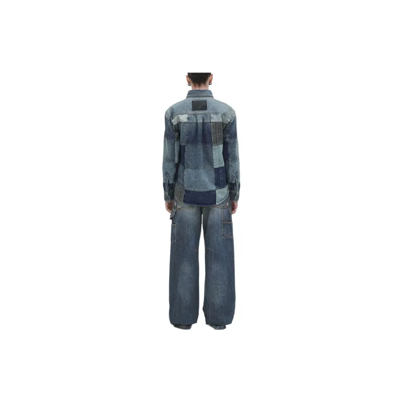 MARC JACOBS Patchwork Denim Shirt-3