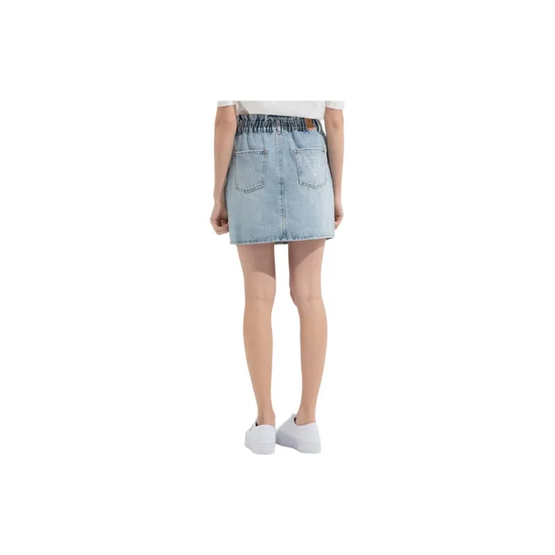 GUESS Denim Short Skirts Women's Light Blue-1