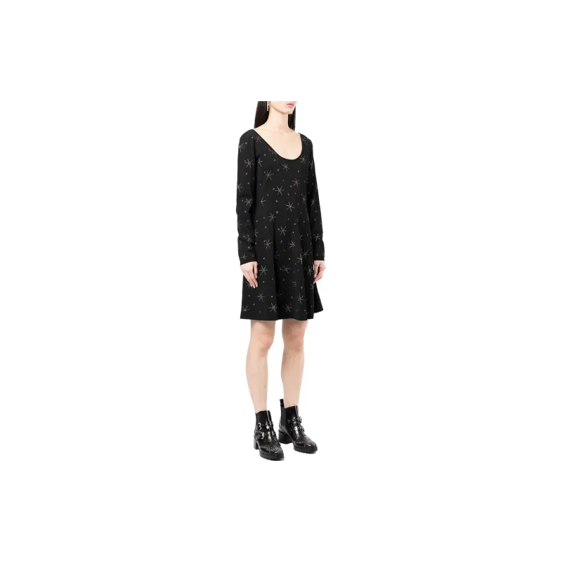 Valentino Garavani Pre-Owned Star-print Knitted Dress-3