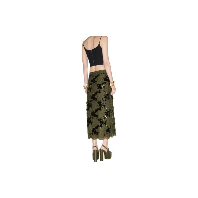 GUCCI Laced All Over Sequinned Skirt-3